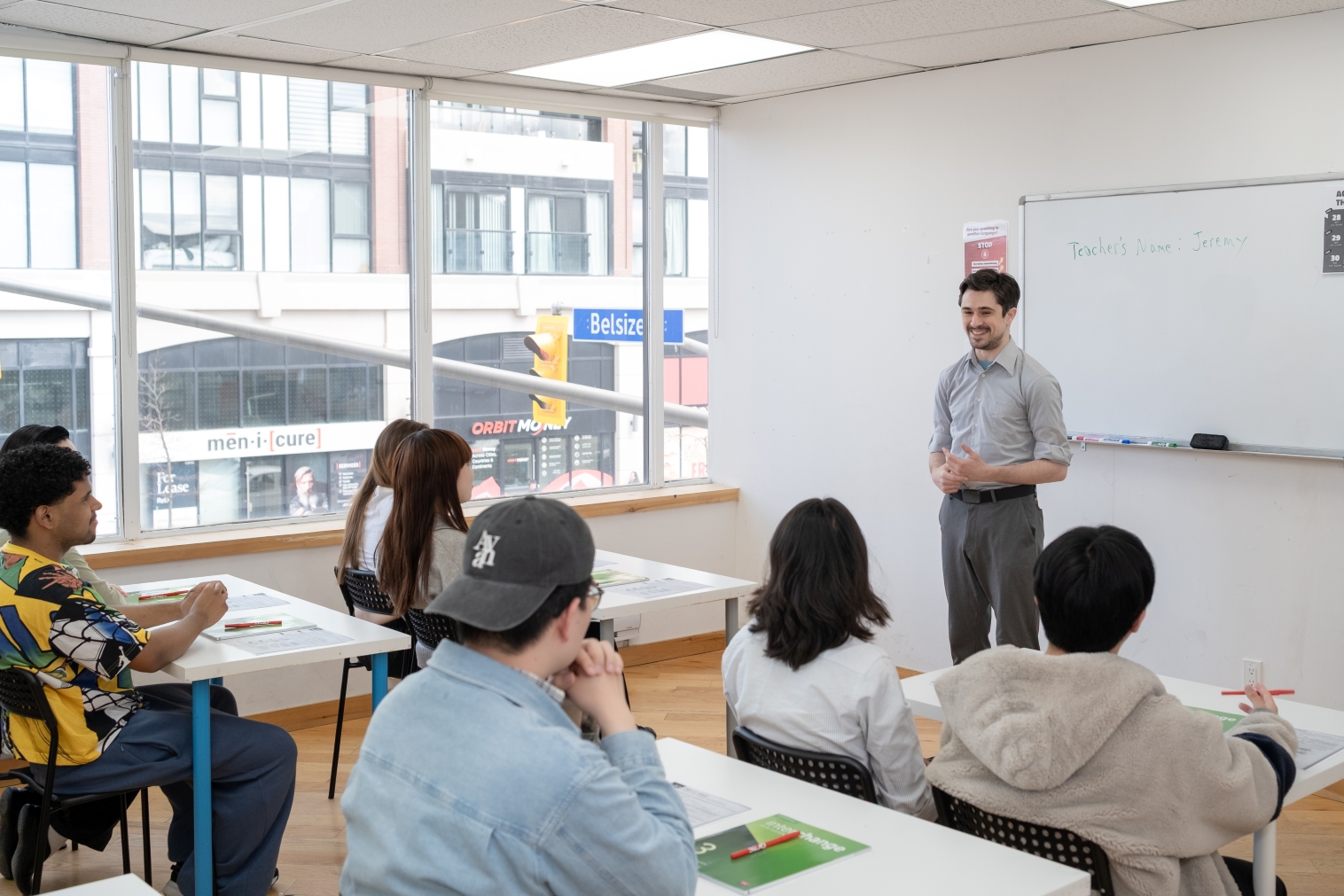 Teacher and students in class